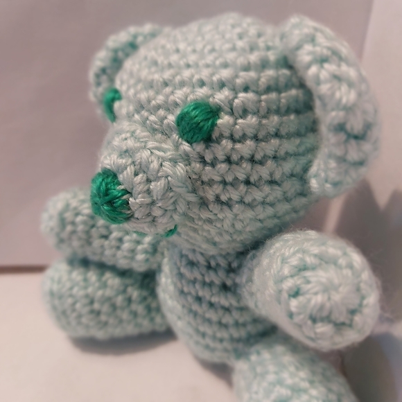 Tiny Mint Teddy Bear - Picture 5 of 6